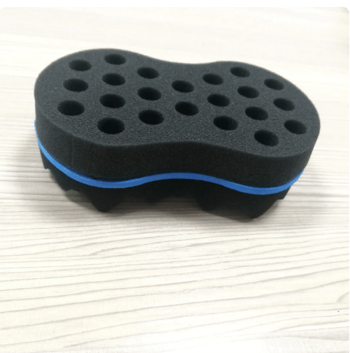 Wave-Shaped Double-Sided Sponge Hair Twist Brush