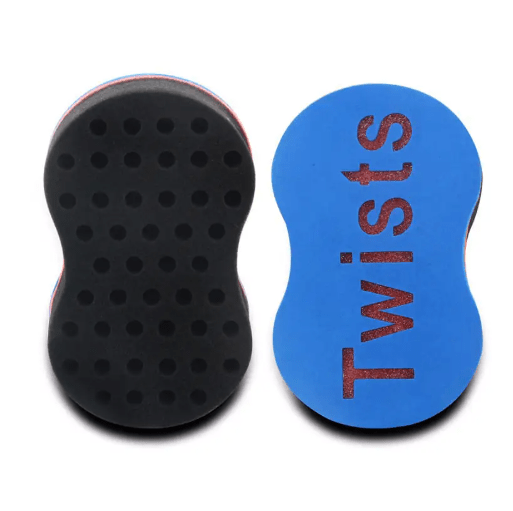 Wave-Shaped Double-Sided Sponge Hair Twist Brush