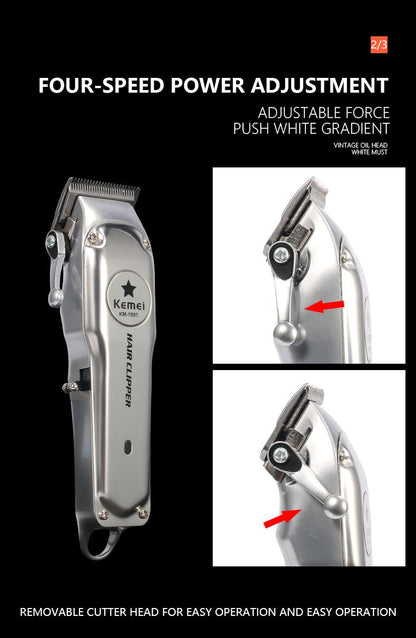 Kemei Rechargeable Electric Hair Clipper for Men